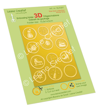 Leane Creatief Wax Seal Collection 3D Embossing Folder Winter Time (35.9297)