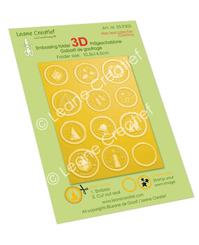 Leane Creatief Wax Seal Collection 3D Embossing Folder Christmas (35.9303) (DISCONTINUED)