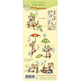 Leane Creatief LeCrea Combi Clear Stamp Mice Autumn/Winter (55.9150) (DISCONTINUED)