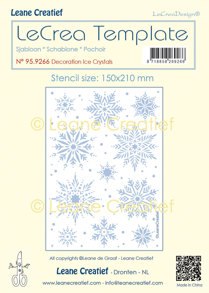 Leane Creatief LeCrea Template Decoration Ice Crystals (95.9266)