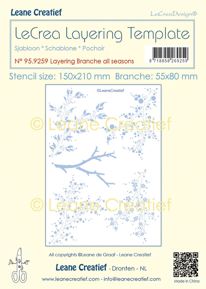 Leane Creatief LeCrea Template Layering Branches All Seasons (95.9259) (DISCONTINUED) Leane Creatief LeCrea Template Layering Branches All Seasons (95.9259) (DISCONTINUED)