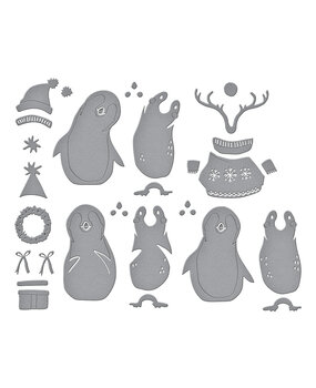 Spellbinders Playful Penguins Etched Dies (S4-1380)