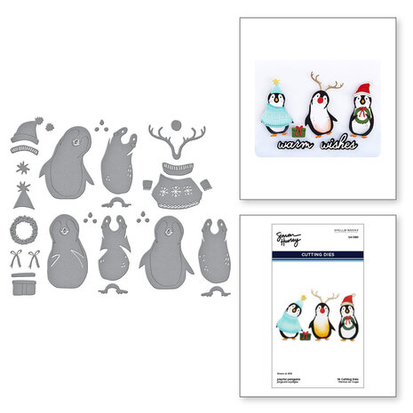 Spellbinders Playful Penguins Etched Dies (S4-1380) Spellbinders Playful Penguins Etched Dies (S4-1380)