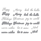 Spellbinders Handwritten Holiday Sentiments Etched Dies (S5-654)