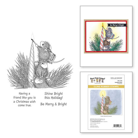 Spellbinders Holiday Glow Cling Rubber Stamp Set (RSC-036) Spellbinders Holiday Glow Cling Rubber Stamp Set (RSC-036)