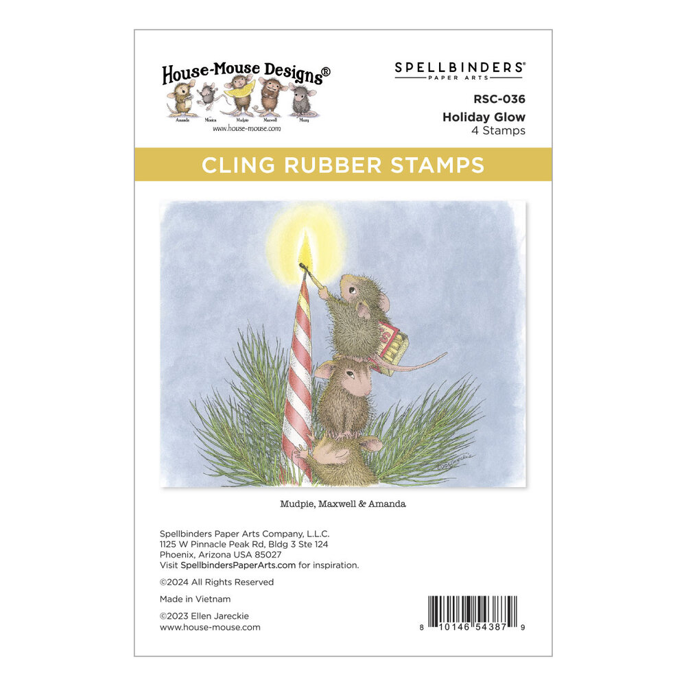 Spellbinders Holiday Glow Cling Rubber Stamp Set (RSC-036) Spellbinders Holiday Glow Cling Rubber Stamp Set (RSC-036)
