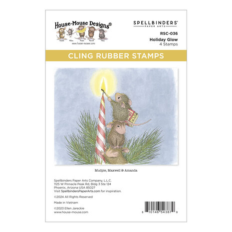 Spellbinders Holiday Glow Cling Rubber Stamp Set (RSC-036) Spellbinders Holiday Glow Cling Rubber Stamp Set (RSC-036)