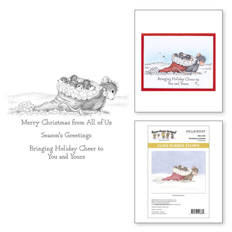Spellbinders Christmas Friends Cling Rubber Stamp Set (RSC-035) Spellbinders Christmas Friends Cling Rubber Stamp Set (RSC-035)