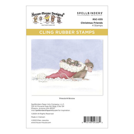 Spellbinders Christmas Friends Cling Rubber Stamp Set (RSC-035) Spellbinders Christmas Friends Cling Rubber Stamp Set (RSC-035)