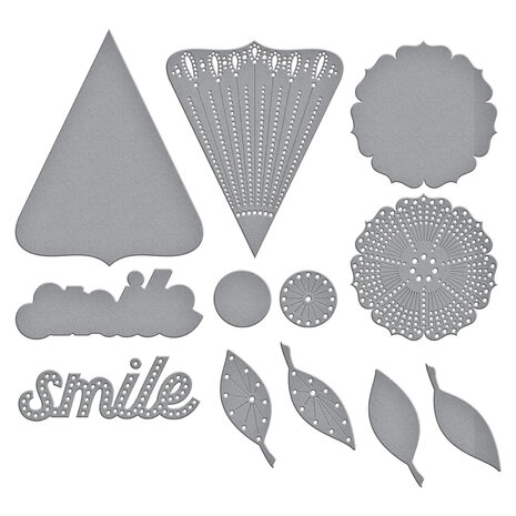 Spellbinders Stitched Petal Bloom Etched Dies (S5-637)