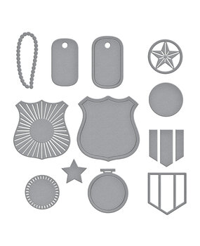Spellbinders Badges of Honor Etched Dies (S3-526)