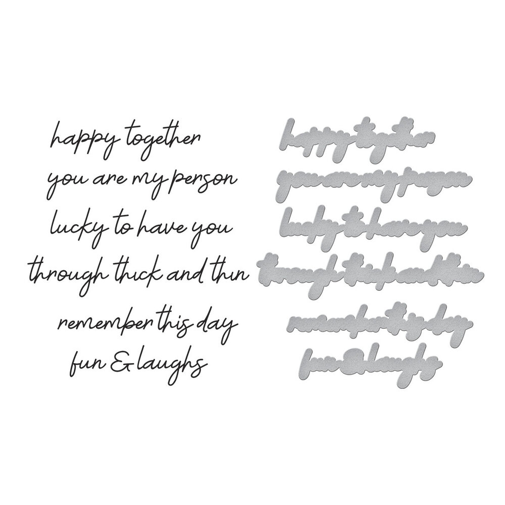 Spellbinders Friends Sentiments Press Plate & Die Set (BP-174) Spellbinders Friends Sentiments Press Plate & Die Set (BP-174)