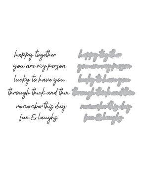 Spellbinders Friends Sentiments Press Plate & Die Set (BP-174) Spellbinders Friends Sentiments Press Plate & Die Set (BP-174)