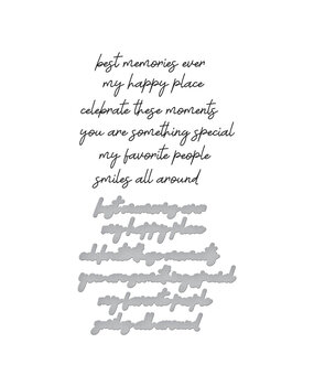 Spellbinders Family Sentiments Press Plate & Die Set (BP-173) Spellbinders Family Sentiments Press Plate & Die Set (BP-173)