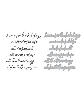 Spellbinders Christmas Sentiments Press Plate & Die Set (BP-208) Spellbinders Christmas Sentiments Press Plate & Die Set (BP-208)