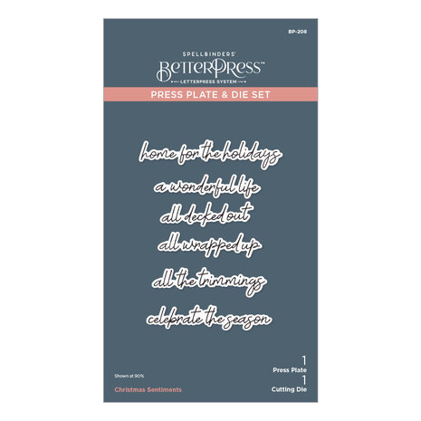 Spellbinders Christmas Sentiments Press Plate & Die Set (BP-208) Spellbinders Christmas Sentiments Press Plate & Die Set (BP-208)