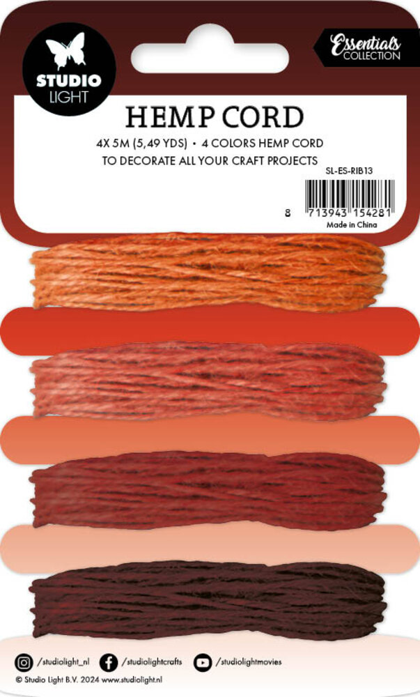 Studio Light Shades Of Orange Hemp Cord (SL-ES-RIB13) (BASIC)