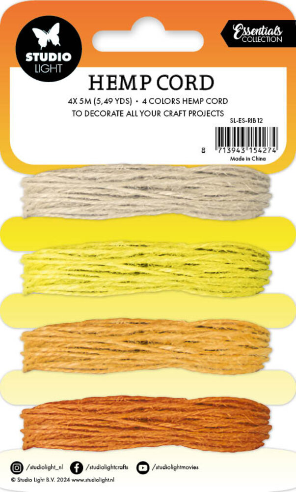 Studio Light Shades Of Yellow Hemp Cord (SL-ES-RIB12) (BASIC)