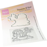 Marianne Design Clear Stamp & Die Eline's Animals Snowman & Bird (EC0204)