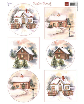 Marianne Design Decoupage Mattie's Mooiste Winter Cottages (MB0220) (DISCONTINUED)