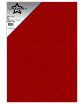 Paper Favourites Star Rain A4 Bright Red 130gsm (10pcs) (PFSS601)
