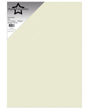 Paper Favourites Star Rain A4 Beige White 130gsm (10pcs) (PFSS602)