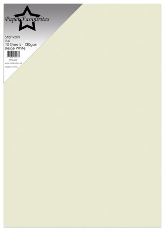 Paper Favourites Star Rain A4 Beige White 130gsm (10pcs) (PFSS602)