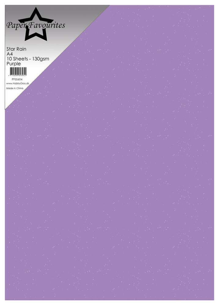 Paper Favourites Star Rain A4 Purple 130gsm (10pcs) (PFSS604)