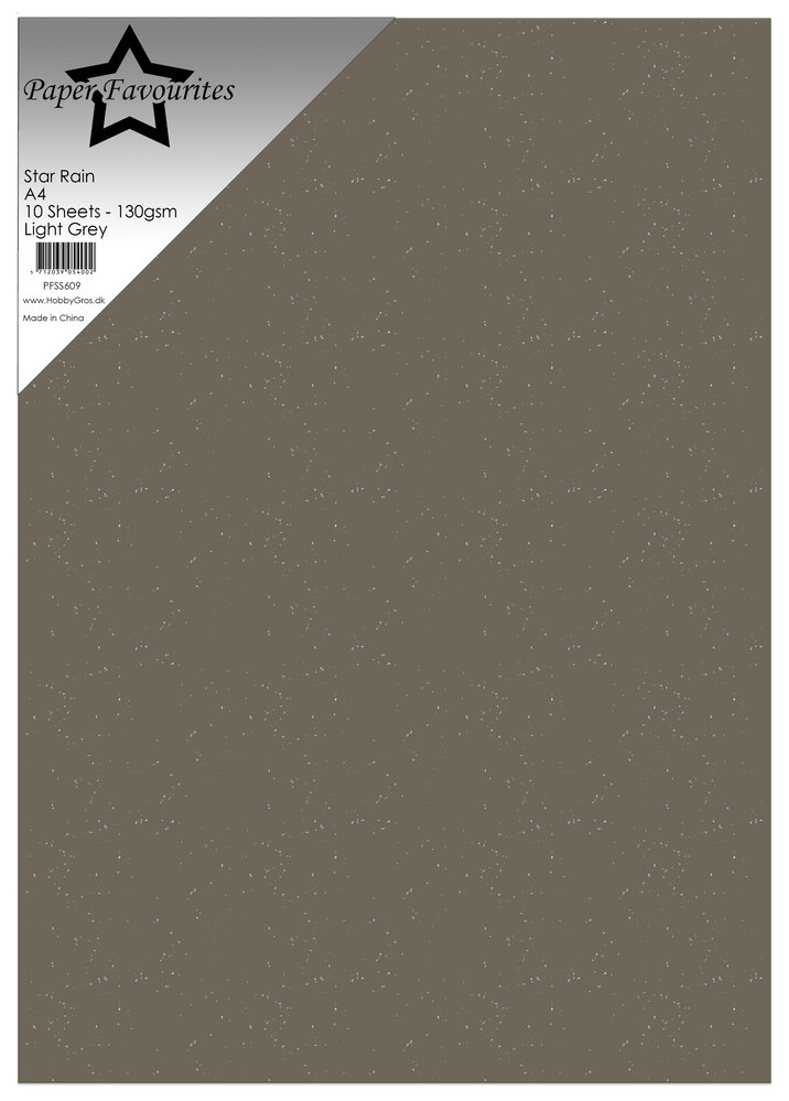 Paper Favourites Star Rain A4 Light Grey 130gsm (10pcs) (PFSS609) Paper Favourites Star Rain A4 Light Grey 130gsm (10pcs) (PFSS609)