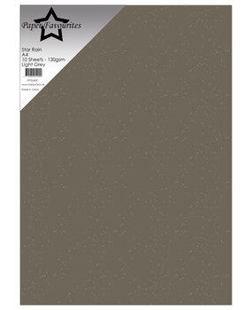 Paper Favourites Star Rain A4 Light Grey 130gsm (10pcs) (PFSS609)