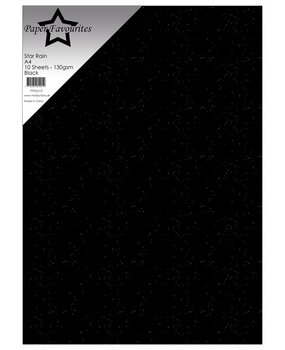 Paper Favourites Star Rain A4 Black 130gsm (10pcs) (PFSS610)