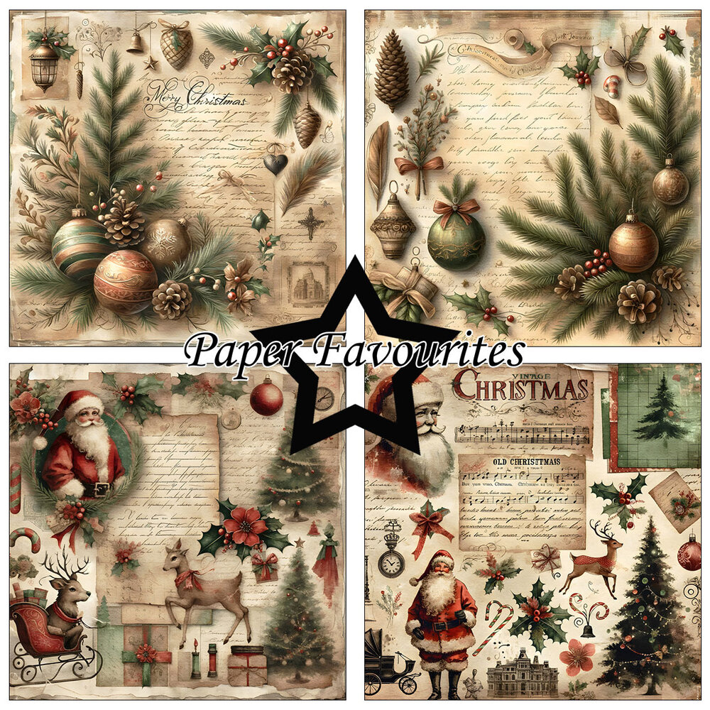 Paper Favourites Vintage Christmas 6x6 Inch Paper Pack (PF505) Paper Favourites Vintage Christmas 6x6 Inch Paper Pack (PF505)