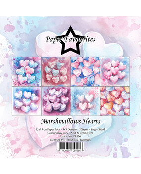 Paper Favourites Marshmallows Hearts 6x6 Inch Paper Pack (PF506)