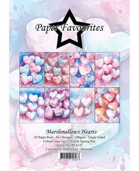 Paper Favourites Marshmallows Hearts A5 Paper Pack (PFA147) Paper Favourites Marshmallows Hearts A5 Paper Pack (PFA147)