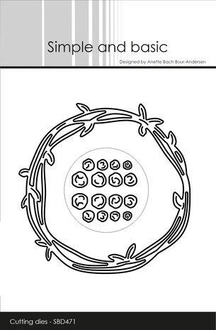 Simple and Basic Wreath w/Berries Dies (SBD471)
