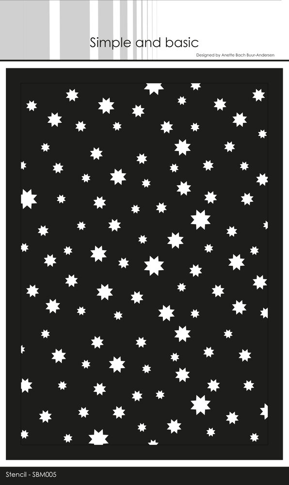 Simple and Basic Stars A5 Stencil (SBM005)