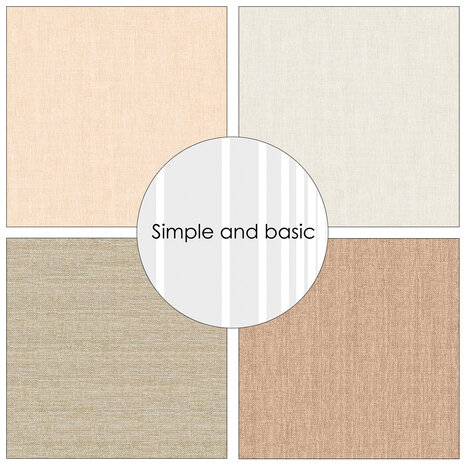 Simple and Basic Soft and natural textures 12x12 Inch Paper Pack (SBP735)