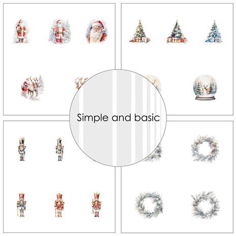 Simple and Basic Christmas, Christmas, Christmas 12x12 Inch Paper Pack (SBP736)