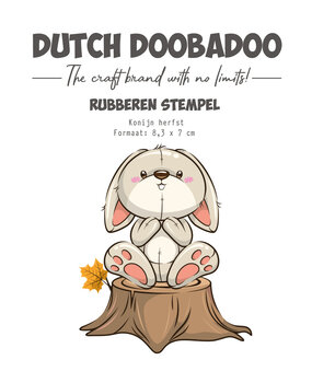 Dutch Doobadoo Rubber Stamp Rabbit Fall (497.004.024)