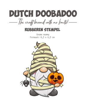 Dutch Doobadoo Rubber Stamp Gnome Mummy (497.004.022)