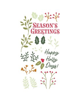 Sizzix Clear Stamps by Catherine Pooler Happy Holly Days (29pcs) (666729)
