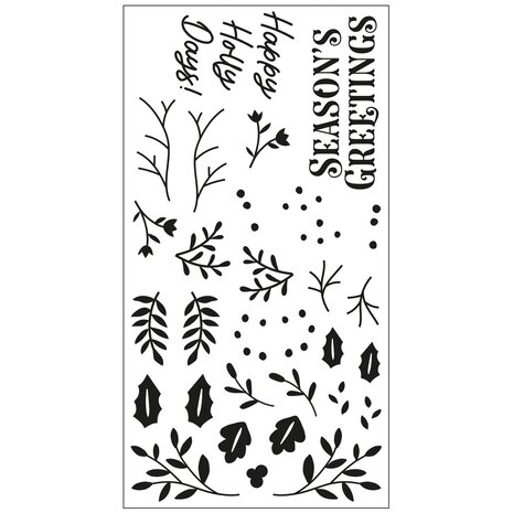 Sizzix Clear Stamps by Catherine Pooler Happy Holly Days (29pcs) (666729)