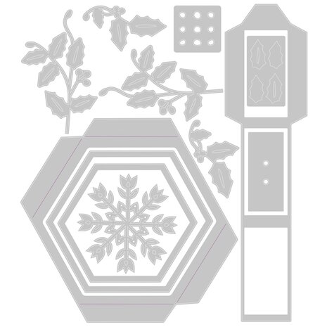 Sizzix Thinlits Die by Catherine Pooler Hanging Ornament Box (12pcs) (666728)