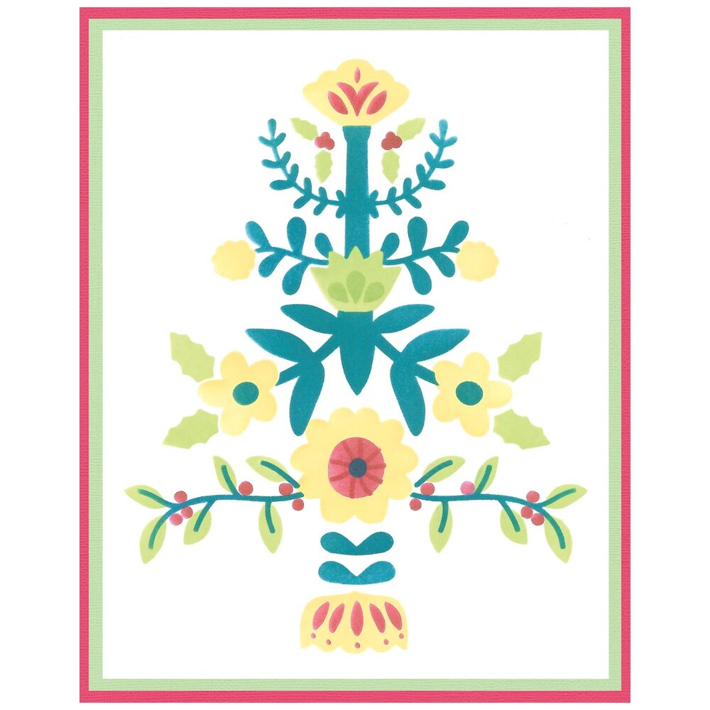 Sizzix Layered Stencils by Catherine Pooler Folk Tree (4pcs) (666731) (DISCONTINUED)