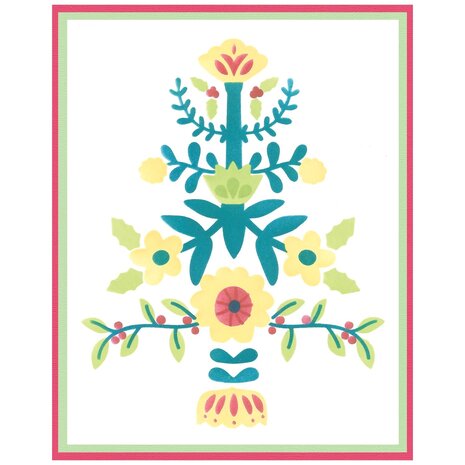 Sizzix Layered Stencils by Catherine Pooler Folk Tree (4pcs) (666731) (DISCONTINUED)