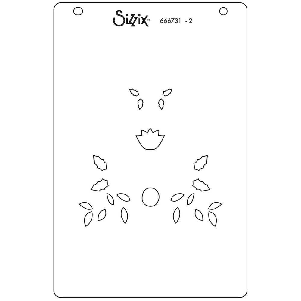 Sizzix Layered Stencils by Catherine Pooler Folk Tree (4pcs) (666731) (DISCONTINUED)