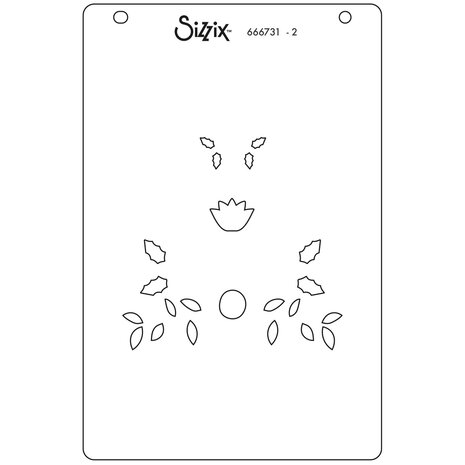 Sizzix Layered Stencils by Catherine Pooler Folk Tree (4pcs) (666731) (DISCONTINUED)