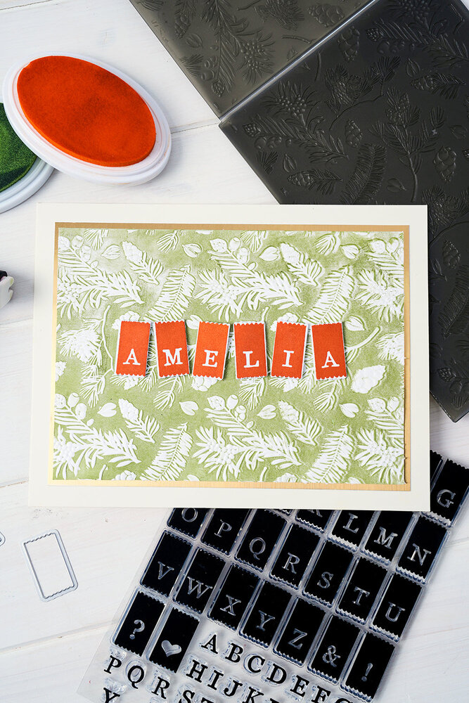 Sizzix Framelits Die w/Stamps by 49 and Market A5 Tab Stamp Alpha (60+10pcs) (666712)