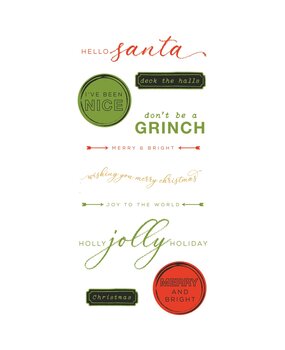 Sizzix Framelits Die w/Stamps by 49 and Market Jolly Sentiments (10+4pcs) (666707)