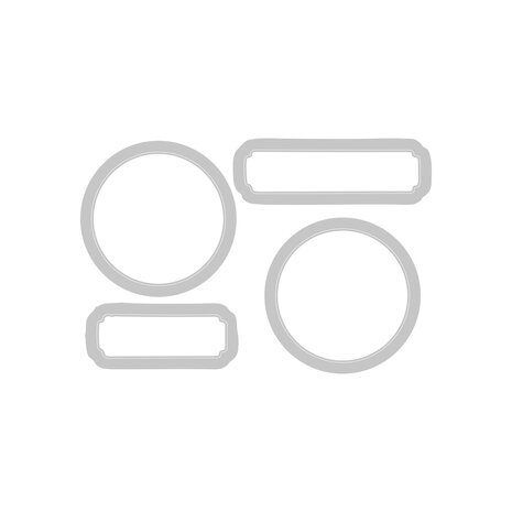 Sizzix Framelits Die w/Stamps by 49 and Market Jolly Sentiments (10+4pcs) (666707)